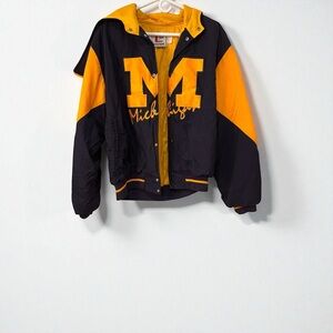 Michigan Black and Yellow Lightweight Jacket, School Jacket, Letterman’s Jacket